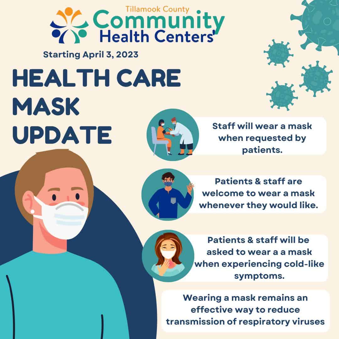 TILLAMOOK COUNTY COMMUNITY HEALTH CENTERS HEALTH CARE MASK UPDATE