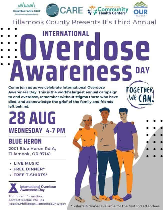 OVERDOSE AWARENESS DAY, AUGUST 28 – Resources, support, music, food and more at Blue Heron French Cheese Co.